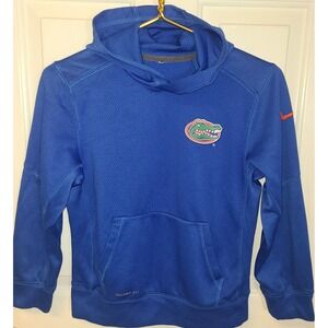 Nike Florida Gators Jacket L Blue Youth Therma-Fit NCAA Football Hoodie Stain
